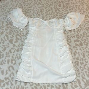 Miss Lola off the shoulder dress scrunched on the sides woman size s